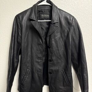 Wilsons Leather Black Fitted Leather Jacket